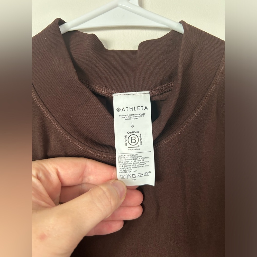 Brown Athleta Cropped Tank Size Large - Picture 4 of 6